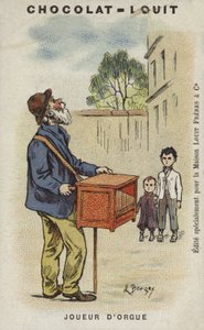 Hráč na varhany (chromolitho)
